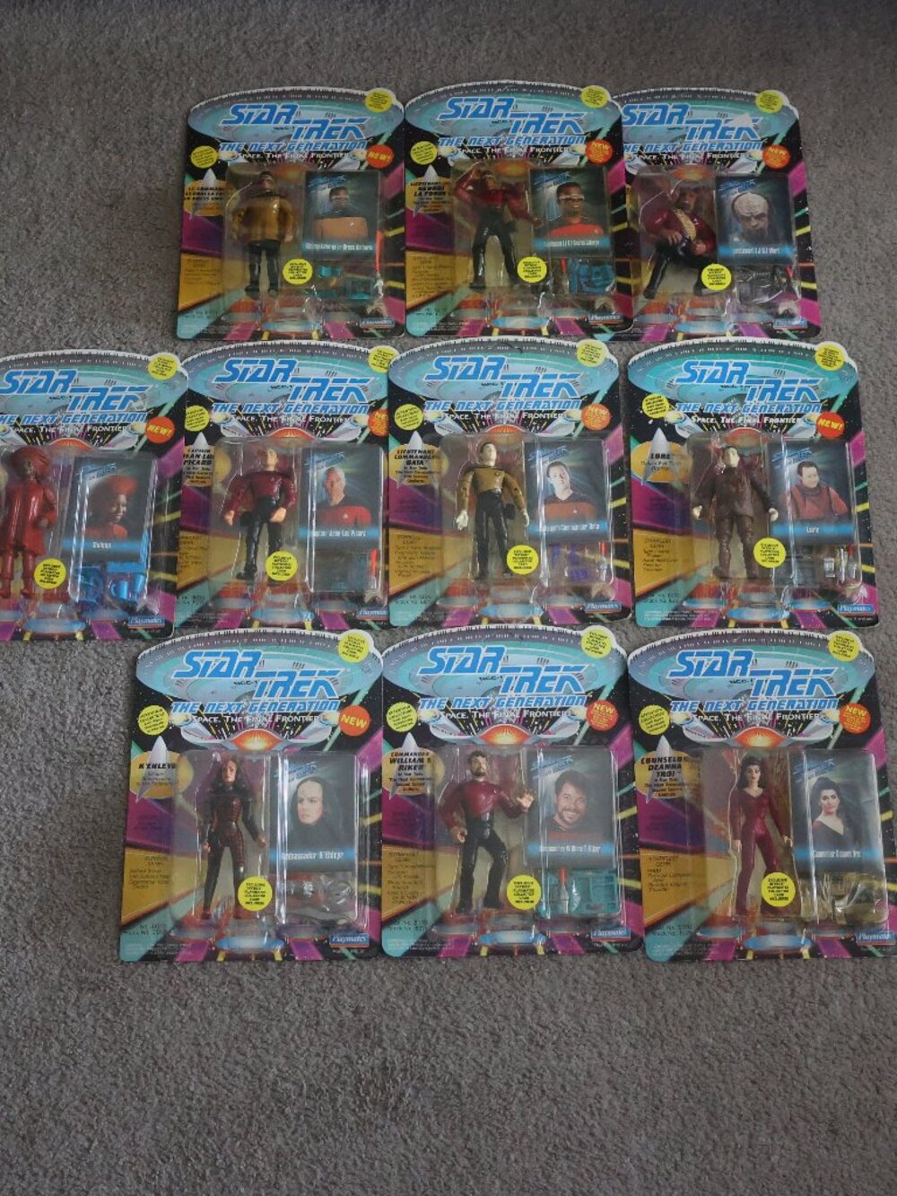 Star Trek The Next Generation Figures lot of 10 Guinan Lore Riker